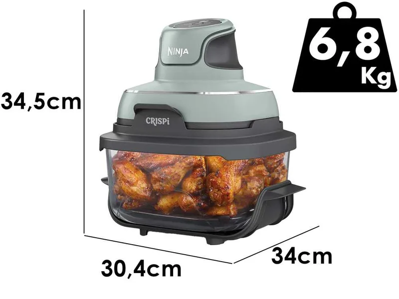 Ninja CRISPi FN101EUSG - Friteuse à air chaud 9,5 L - Vert sauge