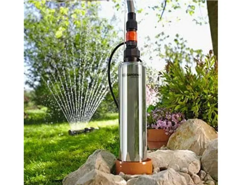 Pompe à immersion pour puits Gardena 6000/5 Inox Automatic - Pour eaux claires - flotteur intégré
