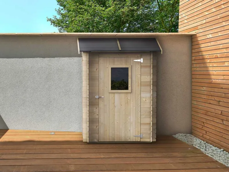 Alce Hobby 146x98 - Abri de jardin en bois - Avec fenêtre frontale - 146x98x197 cm