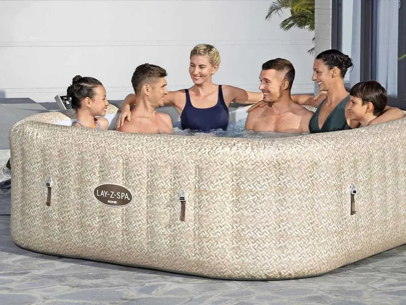 Bestway Lay-Z-Spa Roma AirJet 6001M - 201x201x71 cm - Spa gonflable pour 5-6 personnes