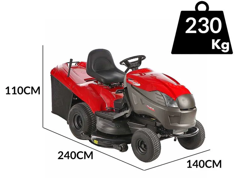 Castelgarden PTX 230 HD - Tracteur tondeuse avec bac de ramassage - Boîte hydrostatique
