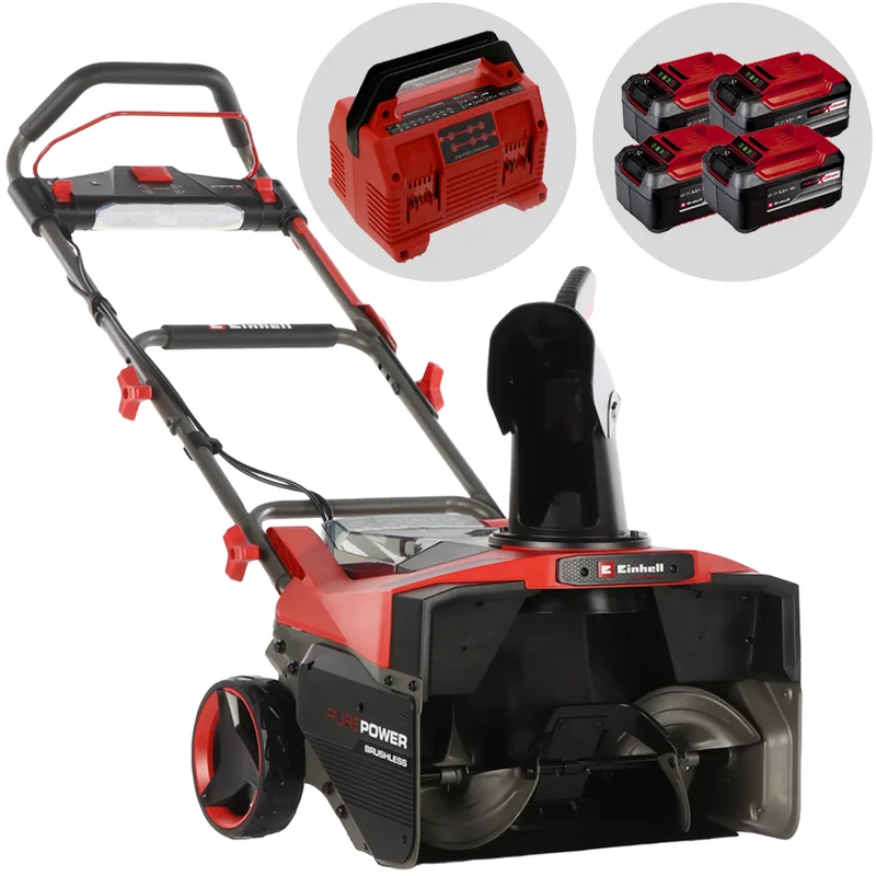 Einhell GP-ST 36/53 Li E BL - Fraise à neige à batterie - 36 V - 4 x 18 V 5,2 A