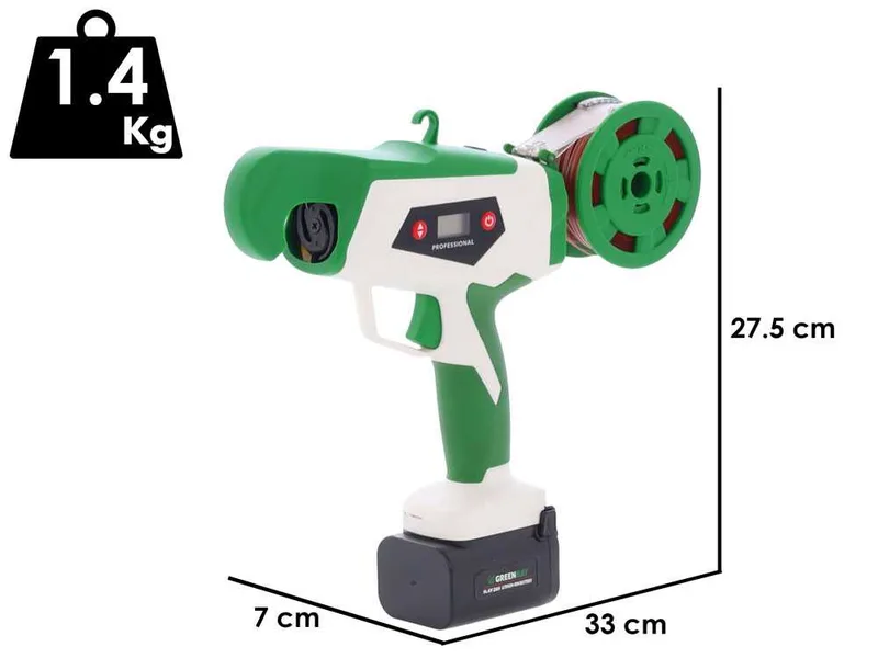 GreenBay TopTie 860 - Lieuse de vigne à batterie - 2 x 14,4 V 2 Ah