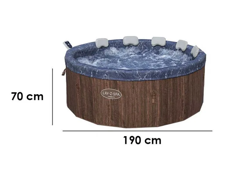 Bestway Lay-Z-Spa Toronto AirJet 6001W - Ø190x70 cm - Spa gonflable à hydromassage