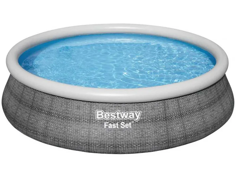 Bestway FAST Set 57372 - Ø457x107 cm - Piscine gonflable + pompe de filtration 29 W et échelle