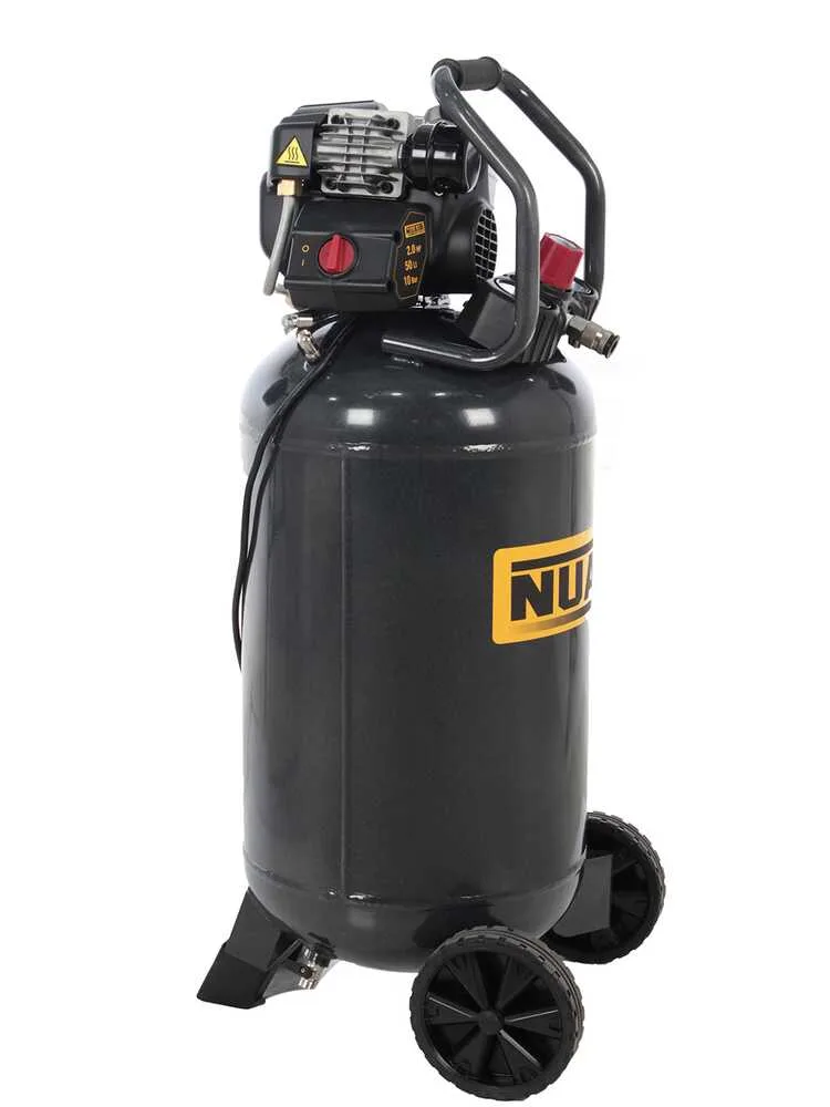 Nuair FU 227/10/50V - Compresseur d'air électrique portatif monophasé - Moteur 2 CV - 50 L