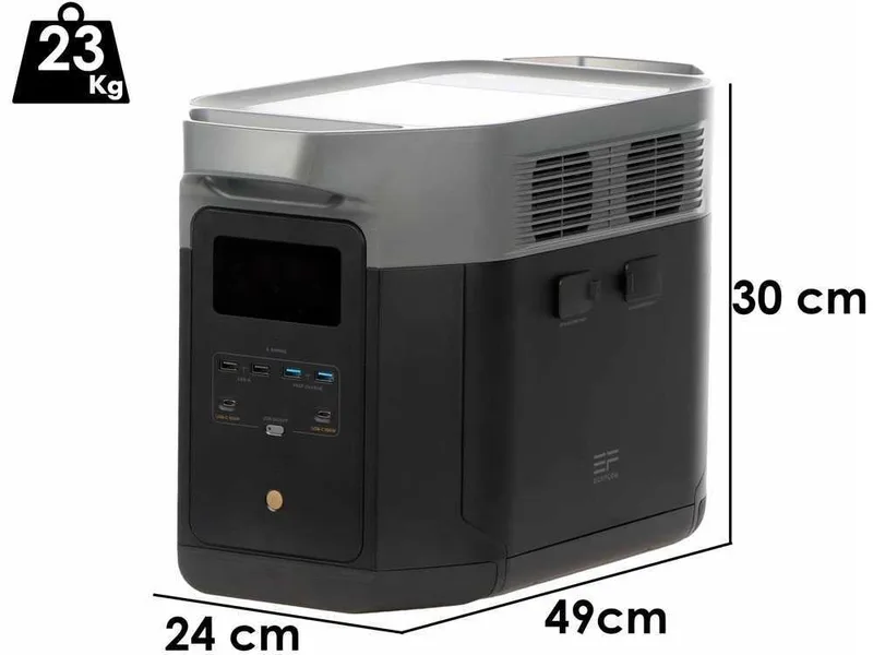 EcoFlow Delta 2 Max - Batterie PowerStation Portable - 2400 W - 2048 Wh/51.2V