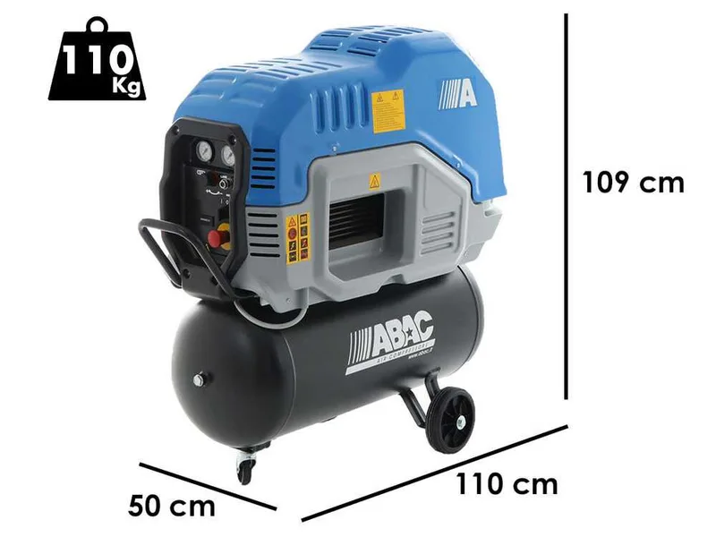 Abac Spinn D 2.2 90W 10 400/50 - Compresseur rotatif à vis triphasé silencieux - Moteur 3 CV - 90 L