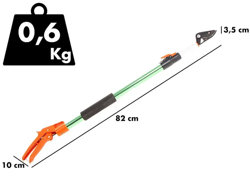 GeoTech FP 80-120 EVO - Coupe-branches sur perche télescopique avec système coupe-maintien