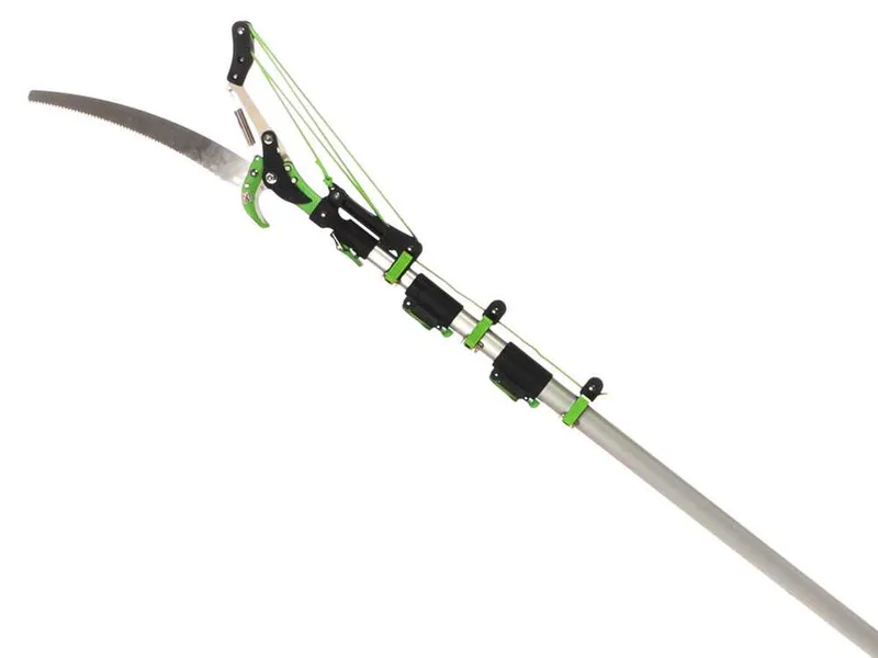 Verdemax - Échenilloir avec scie et perche télescopique à 3 sections de 190-500 cm