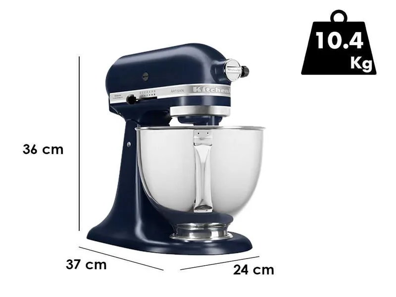 KitchenAid Artisan 5KSM125-EIB Ink Blue - Batteur mélangeur planétaire avec tête relevable