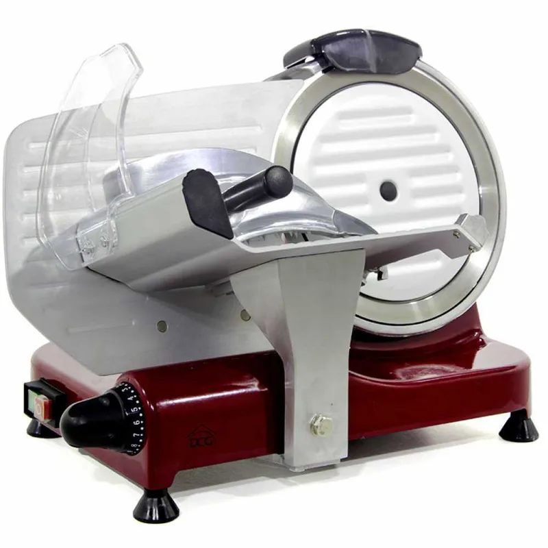 DCG AS2495 Rouge - Trancheuse avec lame de 250mm inox. Corps en aluminium moulé sous pression - 300W