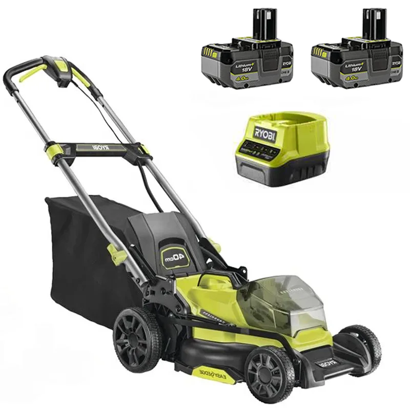 Ryobi RY18LMX40C-240 - Tondeuse à gazon sans fil - 2x18V/4Ah - Coupe 40 cm