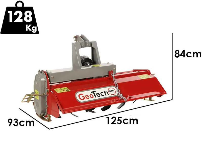 GeoTech Pro LRT 105 - Fraise rotative pour tracteur série légère - Deport manuel