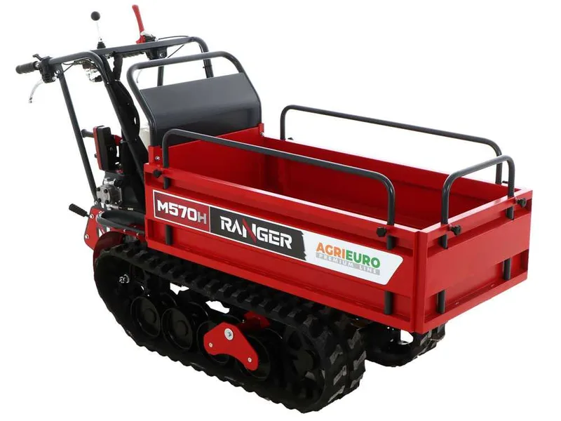 Brouette motorisée à chenilles extensible Ranger M570 H-E - Moteur Honda GX200 - Démarrage électrique