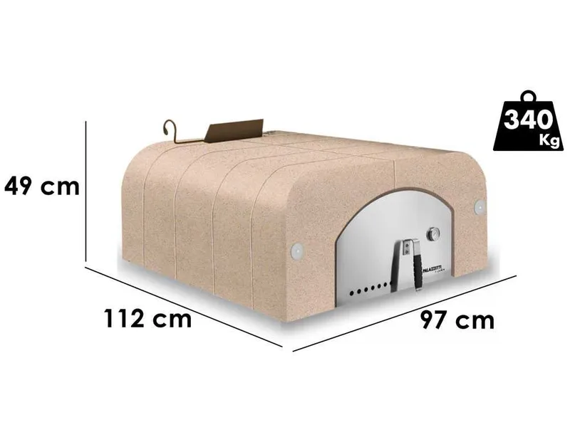 Palazzetti Easy Large - Four à bois d'extérieur - Avec chambre 77x96 - Capacité de cuisson 6 pizzas