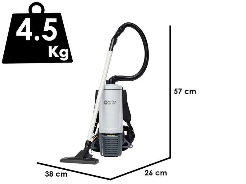 Nilfisk Gd5 Back Hepa Basic EU - Aspirateur à dos professionnel - 230V - 780W