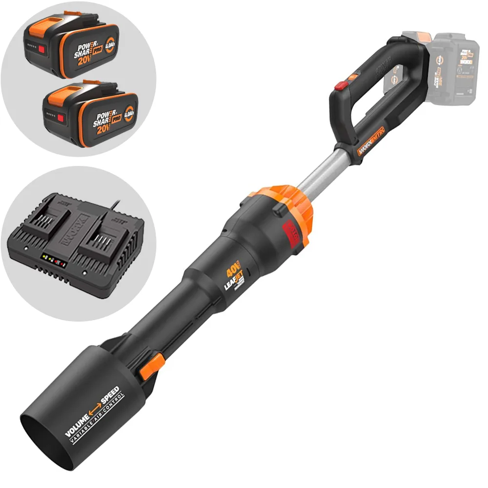 Worx NITRO WG585E - Souffleur à batterie - 2 batteries de 20 V 4 Ah