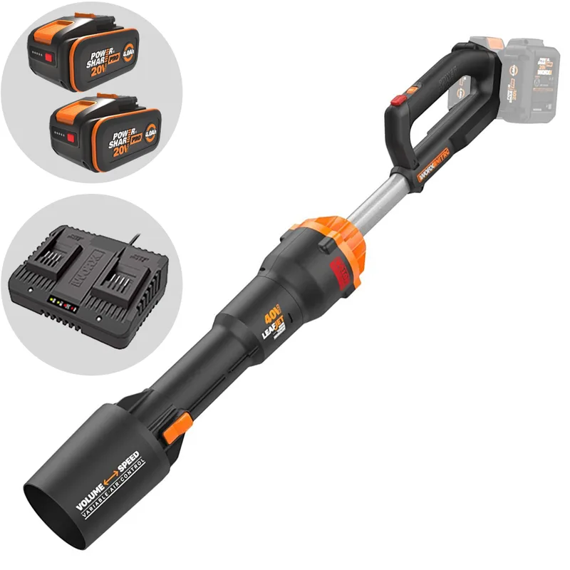 Worx NITRO WG585E - Souffleur à batterie - 2 batteries de 20 V 4 Ah