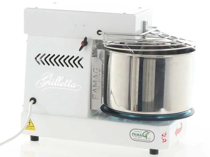 Pétrin à spirale Famag Grilletta IM 6 S - Tête basculante - Capacité cuve 6 Kg 11 litres