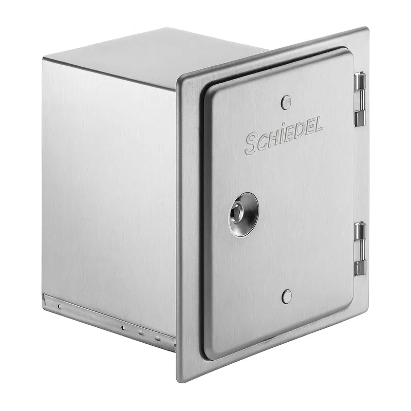 Schiedel porte de nettoyage inox avec cadre coulissant profondeur d'encastrement 240 mm mat