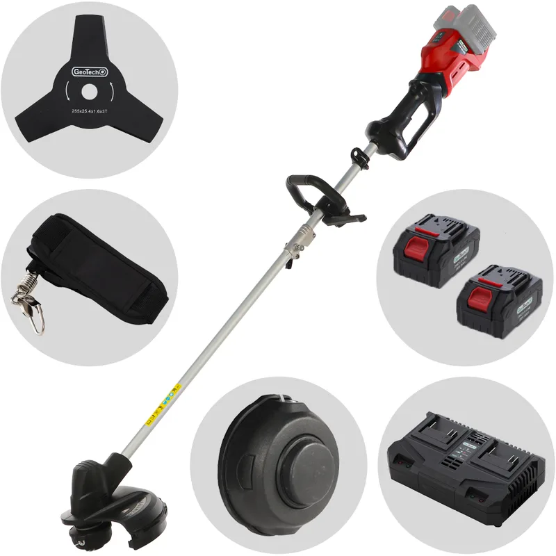 GeoTech X-Line BC-40V - Débroussailleuse à batterie - 40 V - 2x 20 V 4 Ah