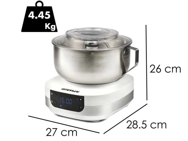 G3 FERRARI Pastaio gourmet - Batteur mélangeur planétaire - Puissance 1500 W