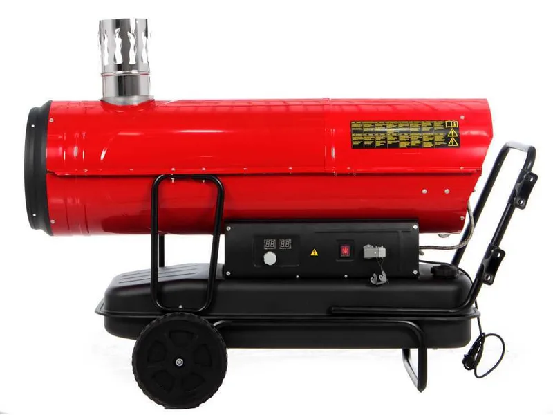 GeoTech IDH 8000 - Générateur d'air chaud diesel - à chauffage indirect - sur chariot