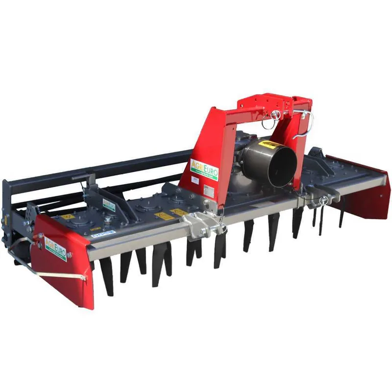 Herse rotative RH210 - largeur de travail 210 cm - 20 lames série médium - Rouleau à cage