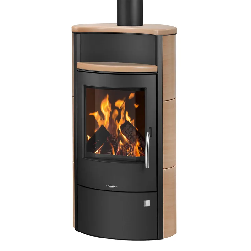 Oranier Pori 7 Poêle à bois Acier Noir / Carrelage Corretto