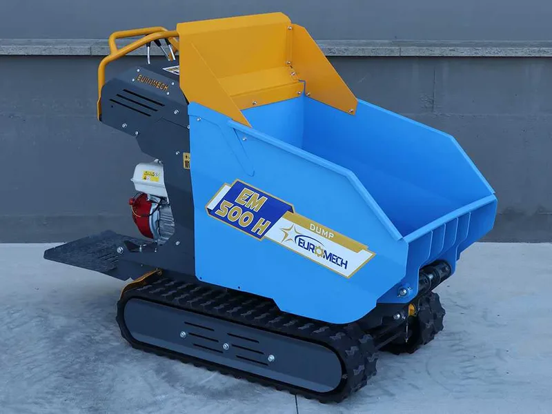 Seven Italy TH500 KM178-E - Brouette à chenilles avec benne dumper hydraulique 500 kg - Transmission hydrostatique
