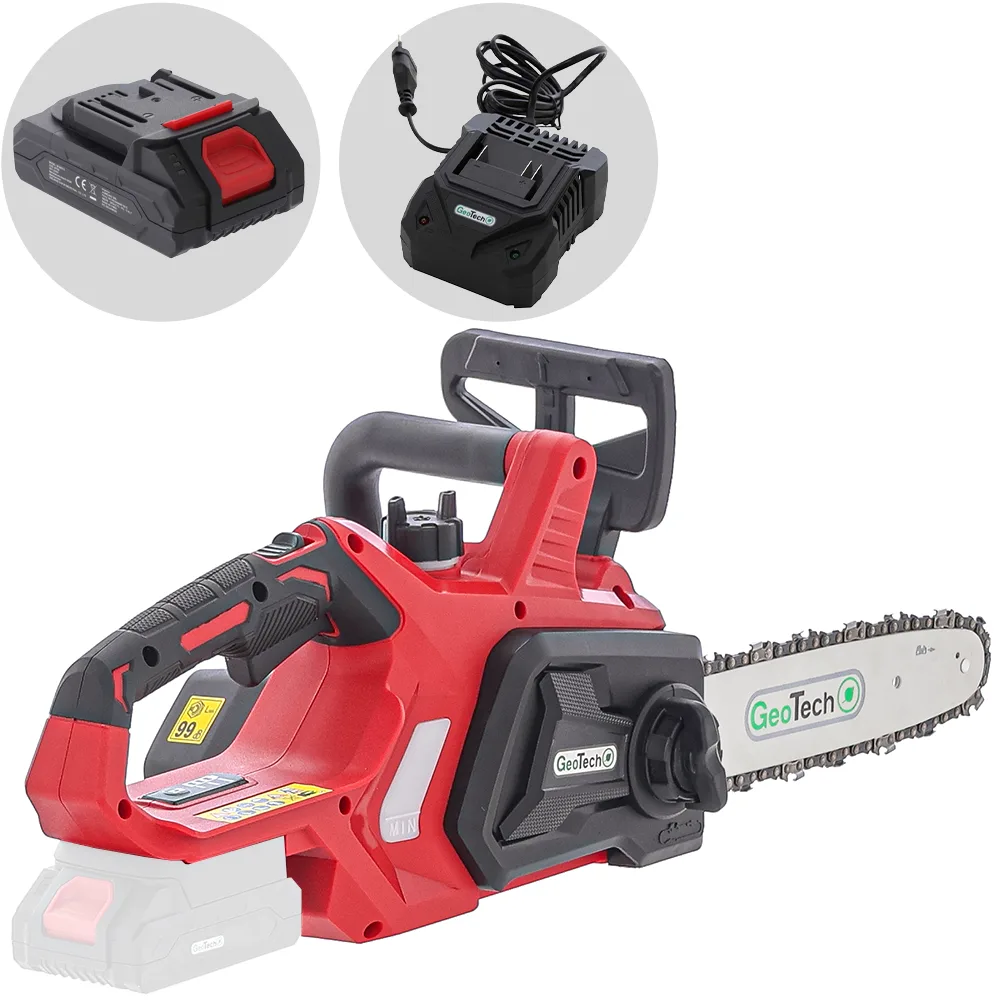GeoTech X-Line CS-20V - Tronçonneuse à batterie 20 V/2 Ah - Guide de 25 cm
