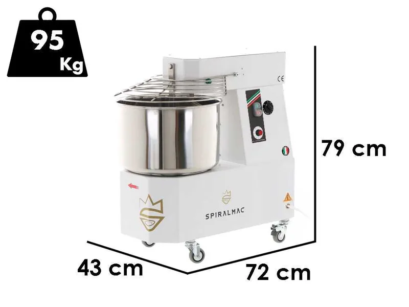 Spiralmac SV25VV - Pétrin à spirale - 10 vitesses - 25 Kg
