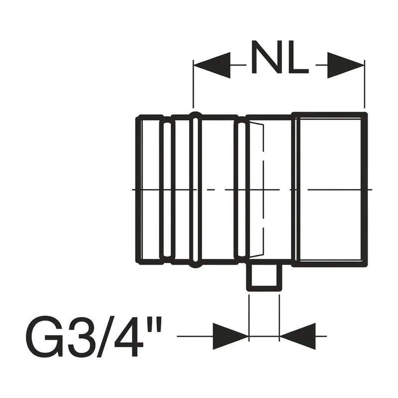 Schiedel Élément de conduit PPL 200 mm avec évacuation des condensats Ø 120 mm