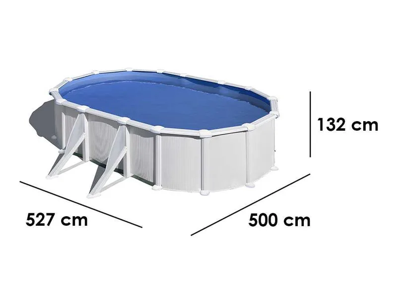 Gre Atlantis Ovale 500x300x132cm - Piscine hors-sol en acier