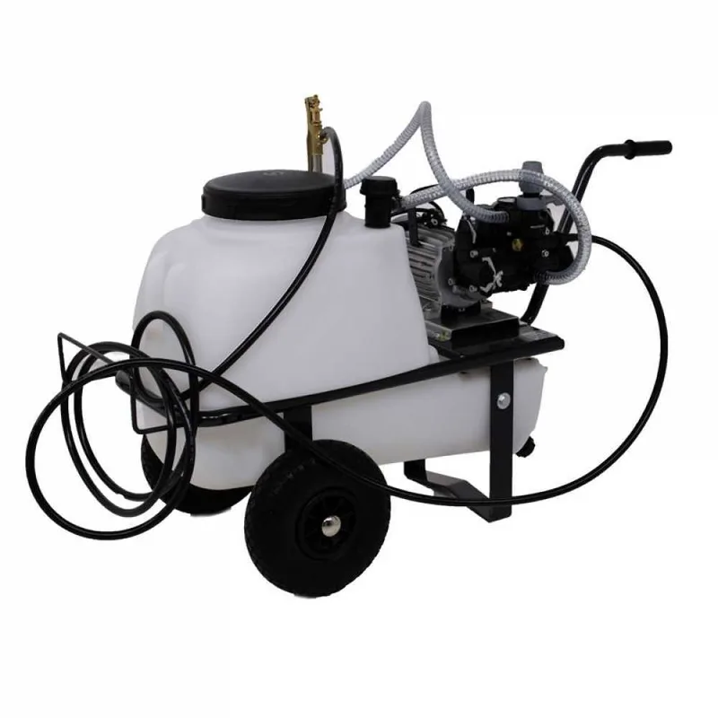 Groupe motopompe de pulvérisation Comet MC 20/20 - moteur électrique monophasé sur chariot avec cuve 50 l