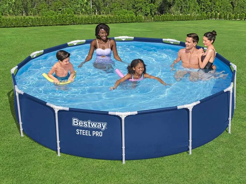 Bestway Steel Pro 56681 - Ø366x76 cm - Piscine ronde + pompe de filtration 16 W