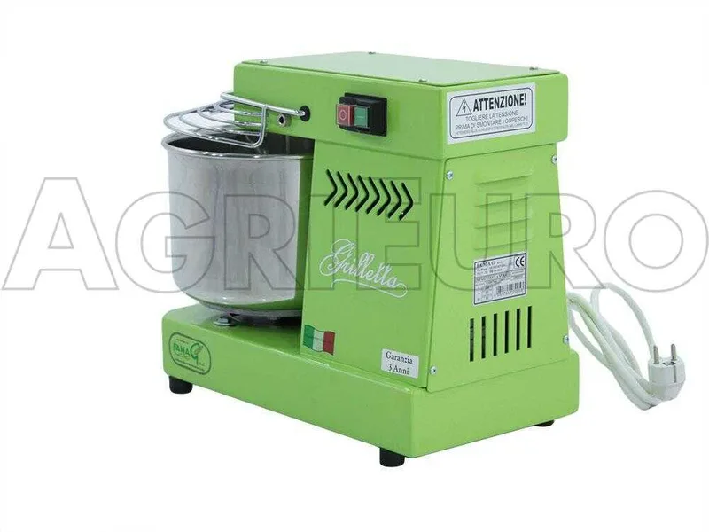 Pétrin à spirale électrique - Famag Grilletta IM 5 Color - Verte 5 kg - 8 L