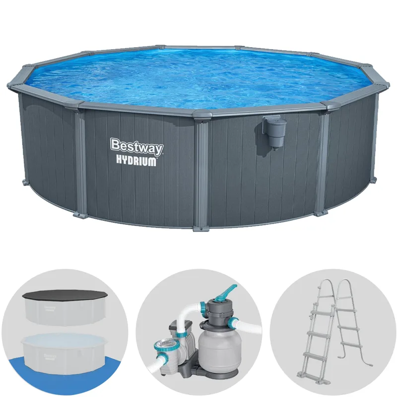 Bestway Hydrium 561CU - Ø488x132 cm - Piscine ronde pour 9-10 personnes