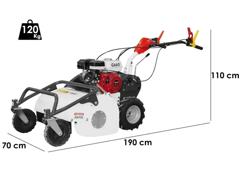 Barbieri G760 - Tondeuse débroussailleuse professionnelle à couteaux - Honda GX200