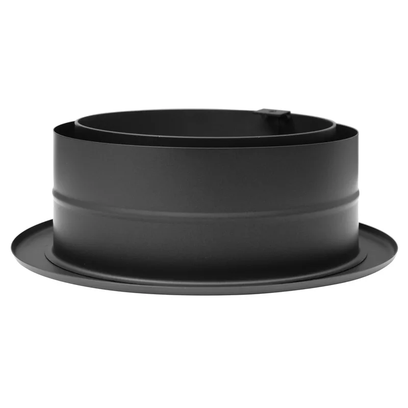 Raik Izoker Doublure murale double paroi 150mm noire double paroi avec rosette murale pour tuyau de fumée / conduit de fumée