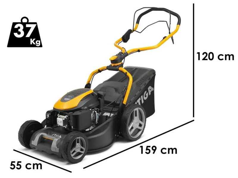Stiga COMBI 753 SE - Tondeuse à gazon thermique tractée - 4 en 1 - Moteur Stiga ST 170 LS