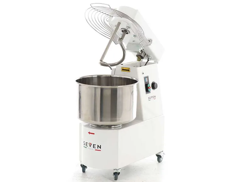 Pétrin à spirale Seven Italy GHR 30 2V - 400 V - Avec roues et minuterie - 2 Vitesses