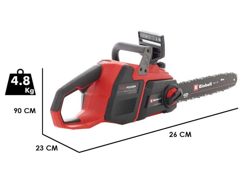Einhell GP-LC 36/40 LI BL - Tronçonneuse électrique à batterie - 2 x 18 V 5-8 Ah