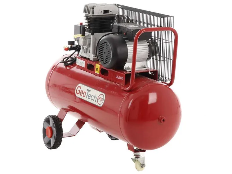 GeoTech Pro BACP100-10-3 - Compresseur d'air électrique à courroie - Moteur 3 CV - 100 L - 10 bars