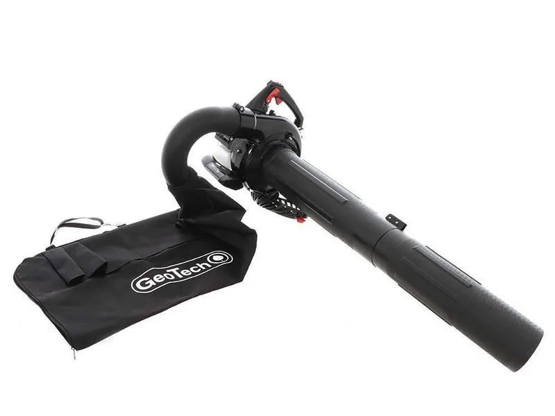 GeoTech Pro BBV280V - Souffleur aspirateur à feuilles thermique avec moteur 2 temps