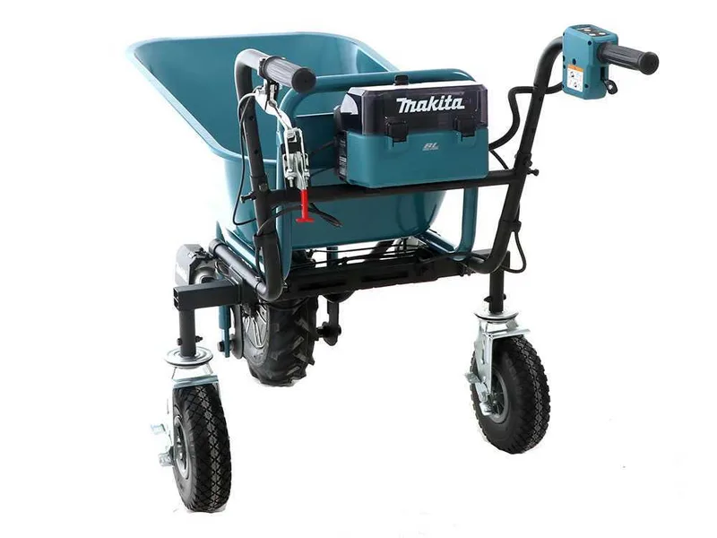 Brouette électrique à roues Makita DCU180 avec vasque - batterie 5Ah/18V(2x18v)