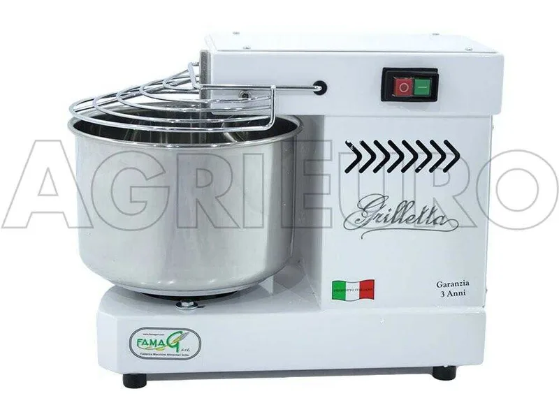 Pétrin à spirale Famag Grilletta IM 5 avec moteur électrique monophasé - 5 KG