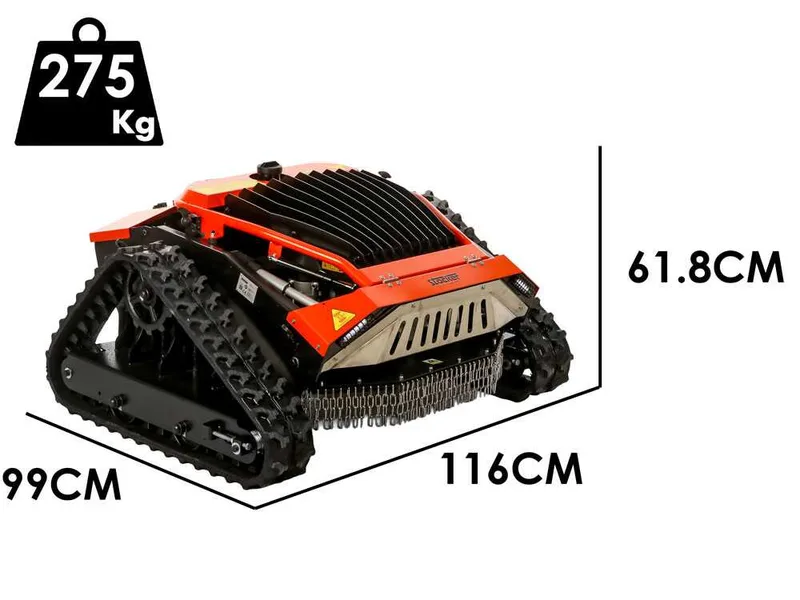Stocker Titan 500 - Robot débroussailleur à chenilles hybride (thermique + batterie) - Radiocommandé