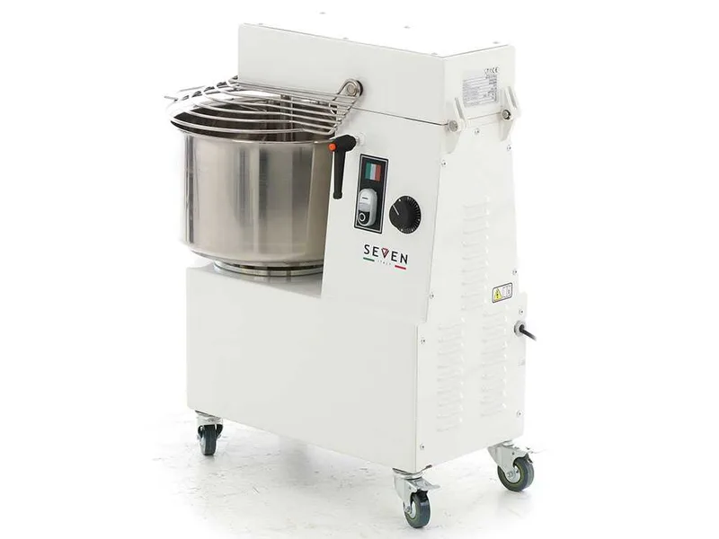 Pétrin à spirale Seven Italy GHR 20 - 230 V - Avec roues et minuterie